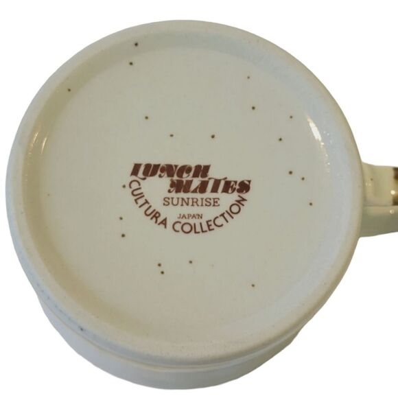 Vintage Lunch Mates Sunrise Cultura Collection Stoneware Soup Mug Set Of Two - Picture 2 of 5